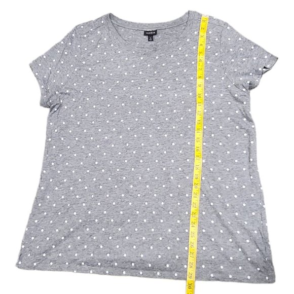 Torrid Classic Crew Tee Triblend Jersey Grey White Polka Dot Plus Size 5X - Picture 4 of 7